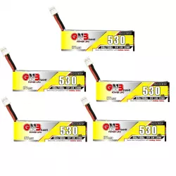 Набор 5 шт. GNB HV LiPo 530mAh 90C/180C 1S-6S с разъёмами PH2.0/XT30U-F для FPV дронов