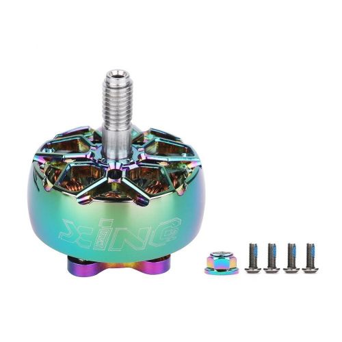 Бесколлекторный мотор iFlight XING2 2207 1950KV RAINBOW Unibell с валом 5мм из титана для FPV