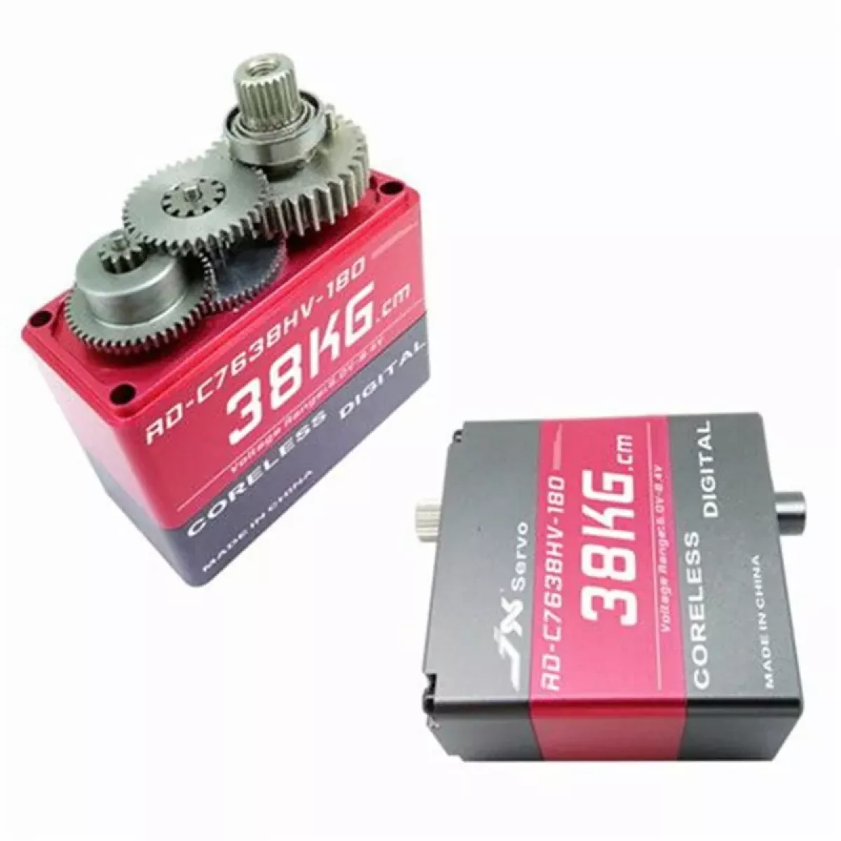 JX Servo RD-C7638HV-180 — роботизированный серводвигатель, 38кг·см, 180°, бесколлекторный, алюминиевый корпус JX Servo RD-C7638HV-180 — роботизированный серводвигатель, 38кг·см, 180°, бесколлекторный, алюминиевый корпус