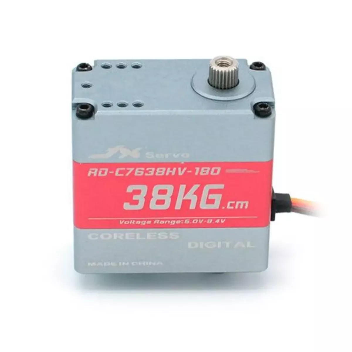 JX Servo RD-C7638HV-180 — роботизированный серводвигатель, 38кг·см, 180°, бесколлекторный, алюминиевый корпус JX Servo RD-C7638HV-180 — роботизированный серводвигатель, 38кг·см, 180°, бесколлекторный, алюминиевый корпус
