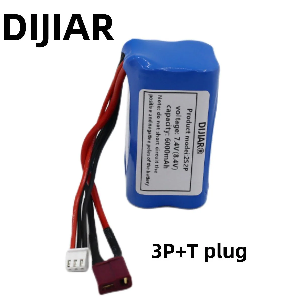 Аккумулятор 7.4В 6000мАч 18650 LiPo для Udi U12A, Syma S033g, Q1, H100–H103, FT009, разъёмы EL-3P/XT60 Аккумулятор 7.4В 6000мАч 18650 LiPo для Udi U12A, Syma S033g, Q1, H100–H103, FT009, разъёмы EL-3P/XT60
