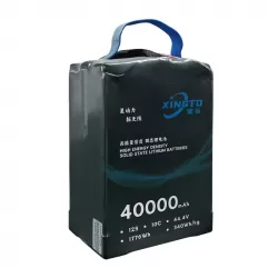 Аккумулятор XINGTO 44.4В 12S 40000мАч 10C для дрона — 340Втч/кг, высокоплотный полу-твердотельный литиевый