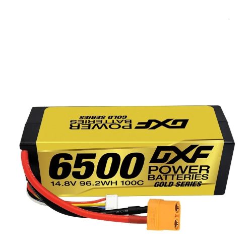 DXF 4S Lipo аккумулятор 14.8V/15.2V 6500mAh/9200mAh Gold Graphene HardCase для RC BX Truggy Buggy
