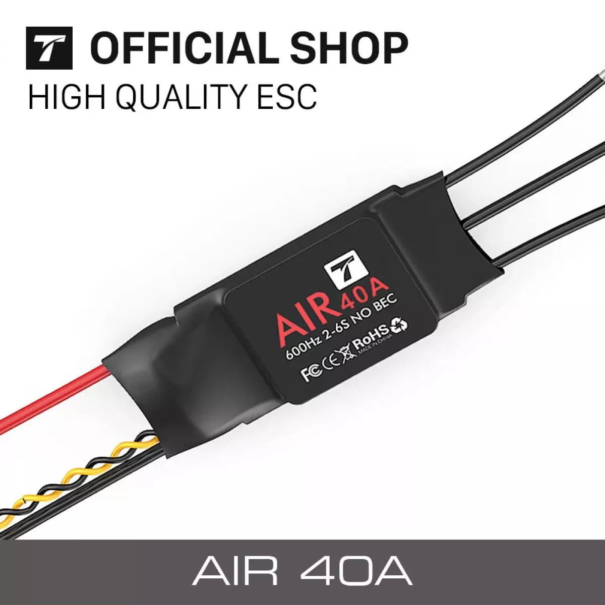 T-MOTOR ESC Air 40A (2-6S 600Гц, без BEC) электронный регулятор хода для мультикоптеров T-MOTOR ESC Air 40A (2-6S 600Гц, без BEC) электронный регулятор хода для мультикоптеров