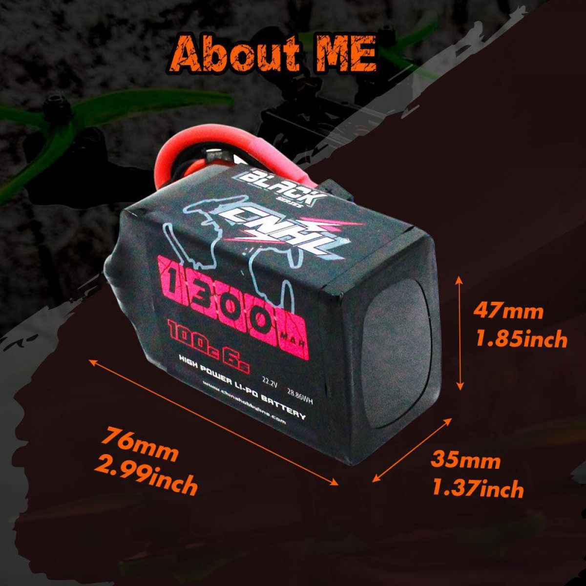 Комплект 4шт CNHL 6S LiPo аккумуляторов 22.2В 1100/1300/1500мАч 100C XT60 для FPV дрона и RC моделей Комплект 4шт CNHL 6S LiPo аккумуляторов 22.2В 1100/1300/1500мАч 100C XT60 для FPV дрона и RC моделей