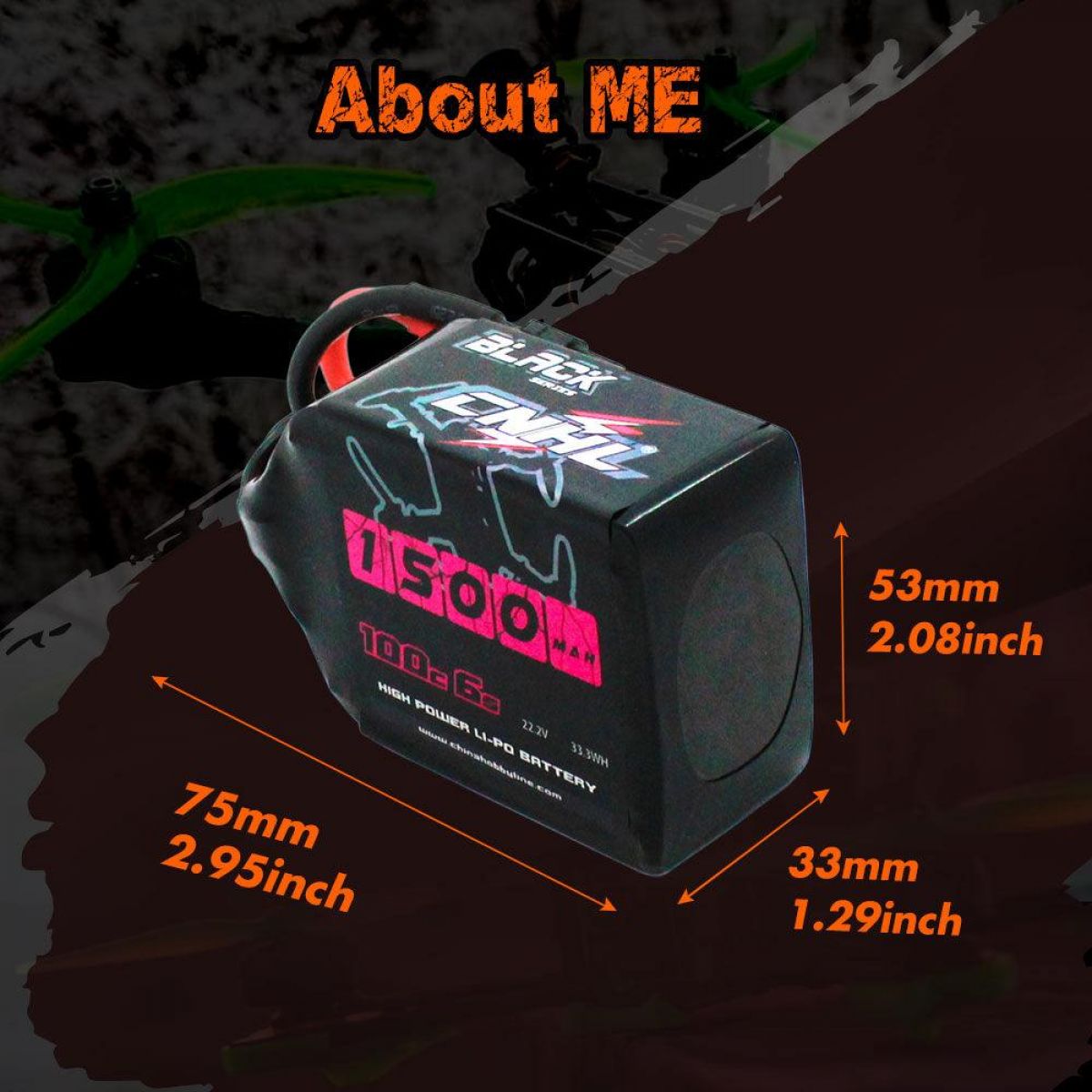 Комплект 4шт CNHL 6S LiPo аккумуляторов 22.2В 1100/1300/1500мАч 100C XT60 для FPV дрона и RC моделей Комплект 4шт CNHL 6S LiPo аккумуляторов 22.2В 1100/1300/1500мАч 100C XT60 для FPV дрона и RC моделей