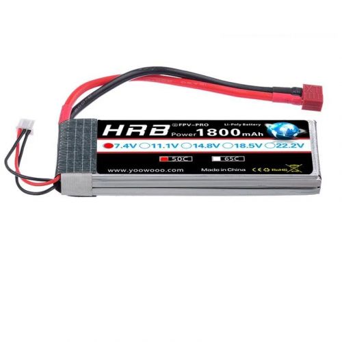 HRB 2S LiPo аккумулятор 7.4В 1800мАч 50C для RC машин, дронов, самолетов, FPV, трагов