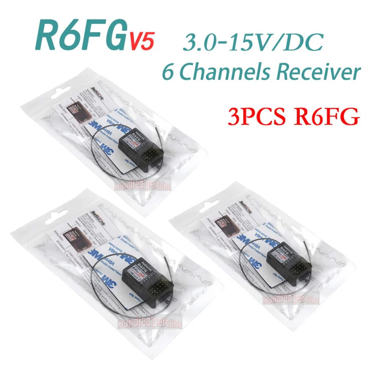 Радиоприёмник Radiolink R6FG 6-канальный 2.4G HV RX с гироскопом для RC4GS V2/RC6GS V3, авто и лодки Радиоприёмник Radiolink R6FG 6-канальный 2.4G HV RX с гироскопом для RC4GS V2/RC6GS V3, авто и лодки