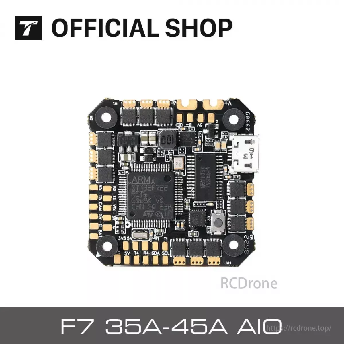 Полётный контроллер T-MOTOR F7 35A/45A 2-6S AIO с гироскопом MPU, совместим с моторами P1804/F2204/F2203.5 Полётный контроллер T-MOTOR F7 35A/45A 2-6S AIO с гироскопом MPU, совместим с моторами P1804/F2204/F2203.5