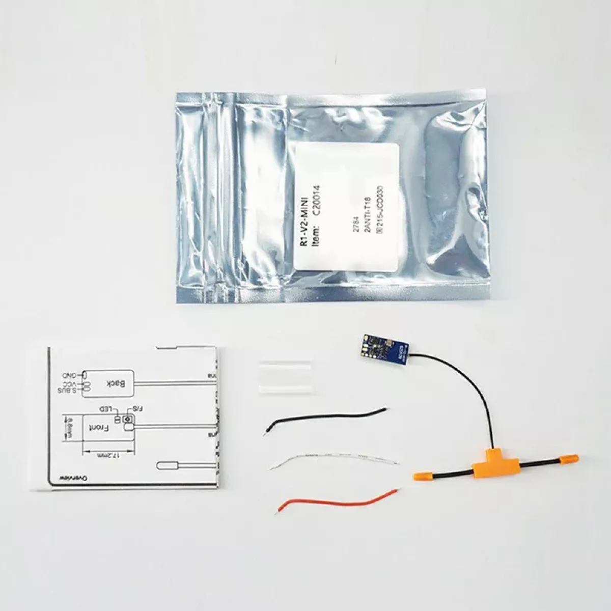 Jumper R1 V2 Mini 2.4ГГц 16-канальный приемник D16 SBUS для дрона, прочный, легкая установка Jumper R1 V2 Mini 2.4ГГц 16-канальный приемник D16 SBUS для дрона, прочный, легкая установка
