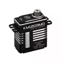 Kingmax KM1203MD — цифровой мини-серво 4.8–8.4В, 6–10.5кг·см, металл, для вертолётов 450–480