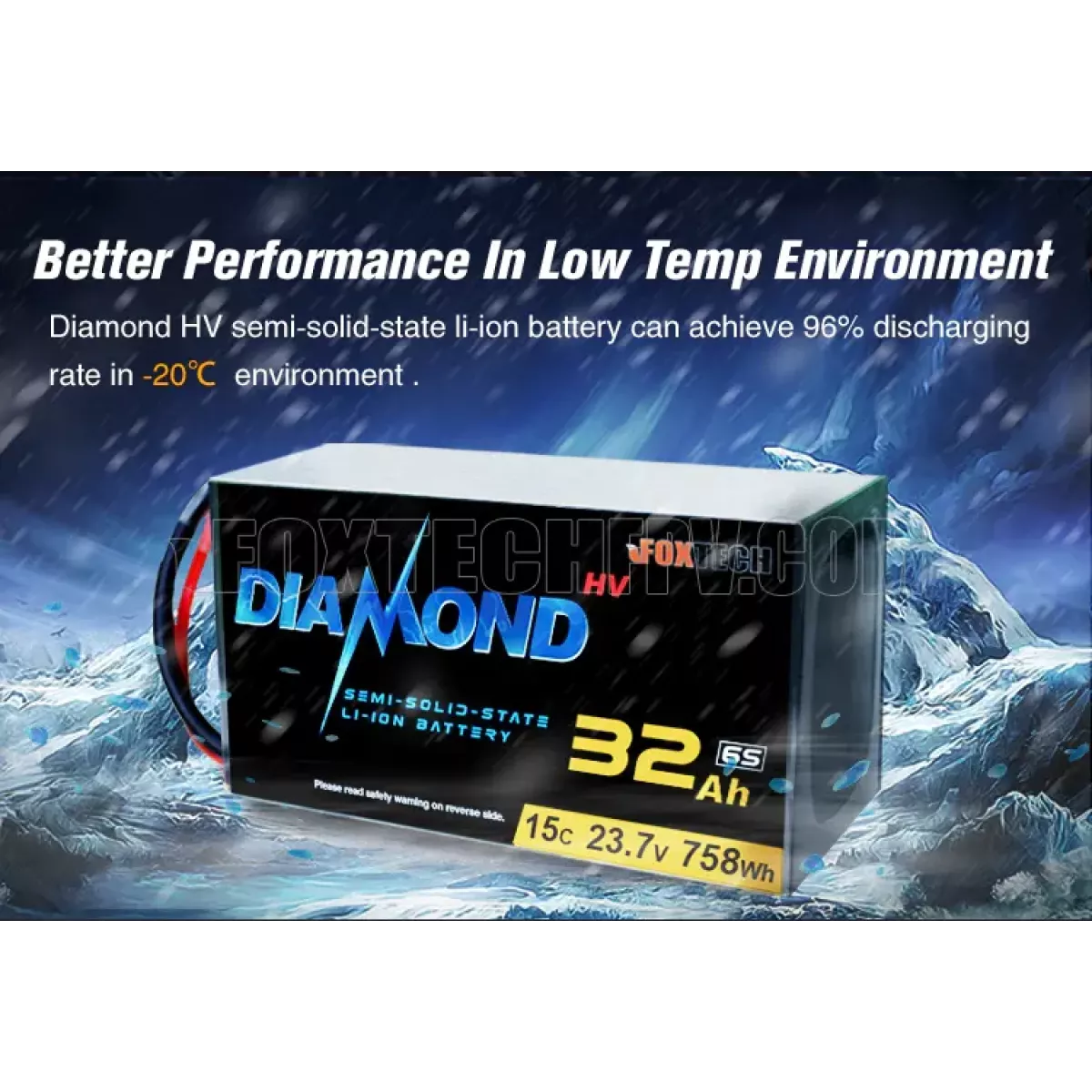 Аккумулятор Diamond 6S HV 23.7В Li-ion, полу-твердотельный, 275Втч/кг, 16000–44000мАч для БПЛА Аккумулятор Diamond 6S HV 23.7В Li-ion, полу-твердотельный, 275Втч/кг, 16000–44000мАч для БПЛА