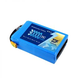 Аккумулятор ZDF LiPo 6S/7S/12S/14S 30000мАч 22.2–51.8В 25C с разъёмом XT90-S для дронов UAV