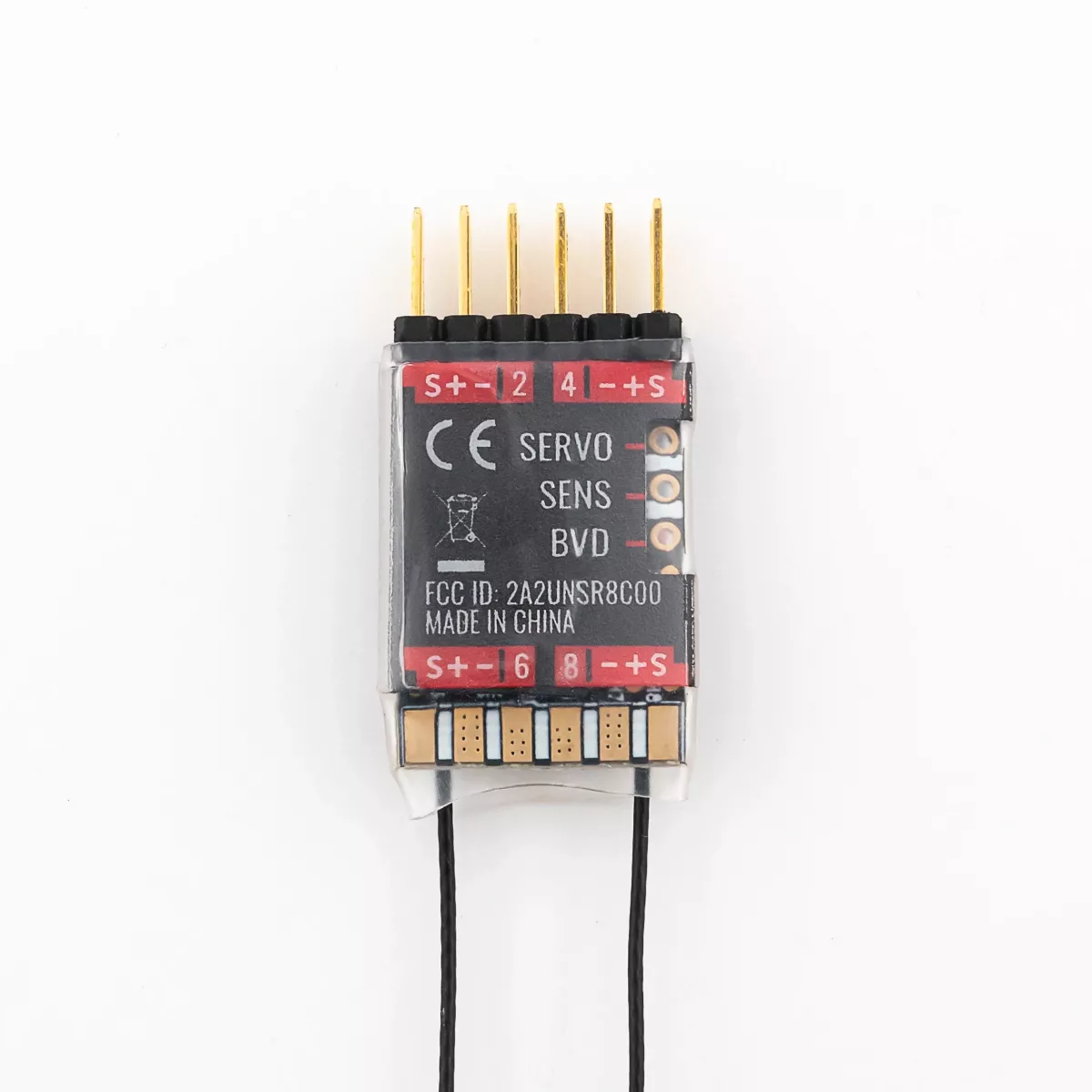 FLYSKY FS-SR8C 8-канальный 2.4G приёмник с двумя антеннами для RC моделей, протокол ANT, FS-ST8 FLYSKY FS-SR8C 8-канальный 2.4G приёмник с двумя антеннами для RC моделей, протокол ANT, FS-ST8