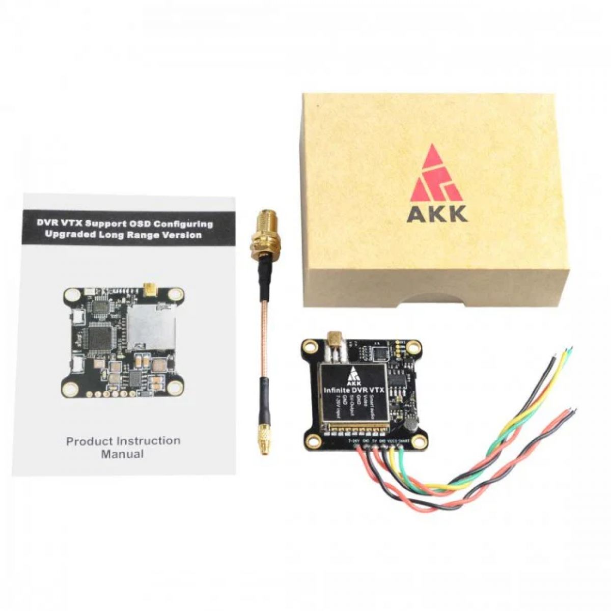 AKK Infinite DVR VTX — 5.8 ГГц 1000 мВт FPV видеопередатчик, поддержка OSD, дальнобойный вариант AKK Infinite DVR VTX — 5.8 ГГц 1000 мВт FPV видеопередатчик, поддержка OSD, дальнобойный вариант
