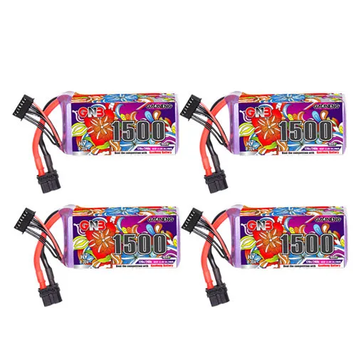 Аккумулятор 4шт GaoNeng GNB 6S HV 22.8В 1500мАч 120C/240C Lipo для FPV дрона