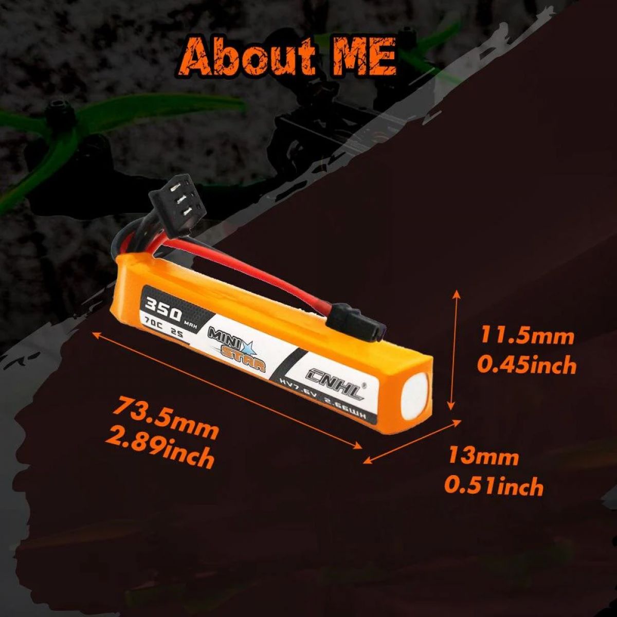 Аккумулятор CNHL 7.6V 350mAh 2S Lipo 70C HV MiniStar XT30 для FPV дрона, самолёта, 3/6 шт. Аккумулятор CNHL 7.6V 350mAh 2S Lipo 70C HV MiniStar XT30 для FPV дрона, самолёта, 3/6 шт.