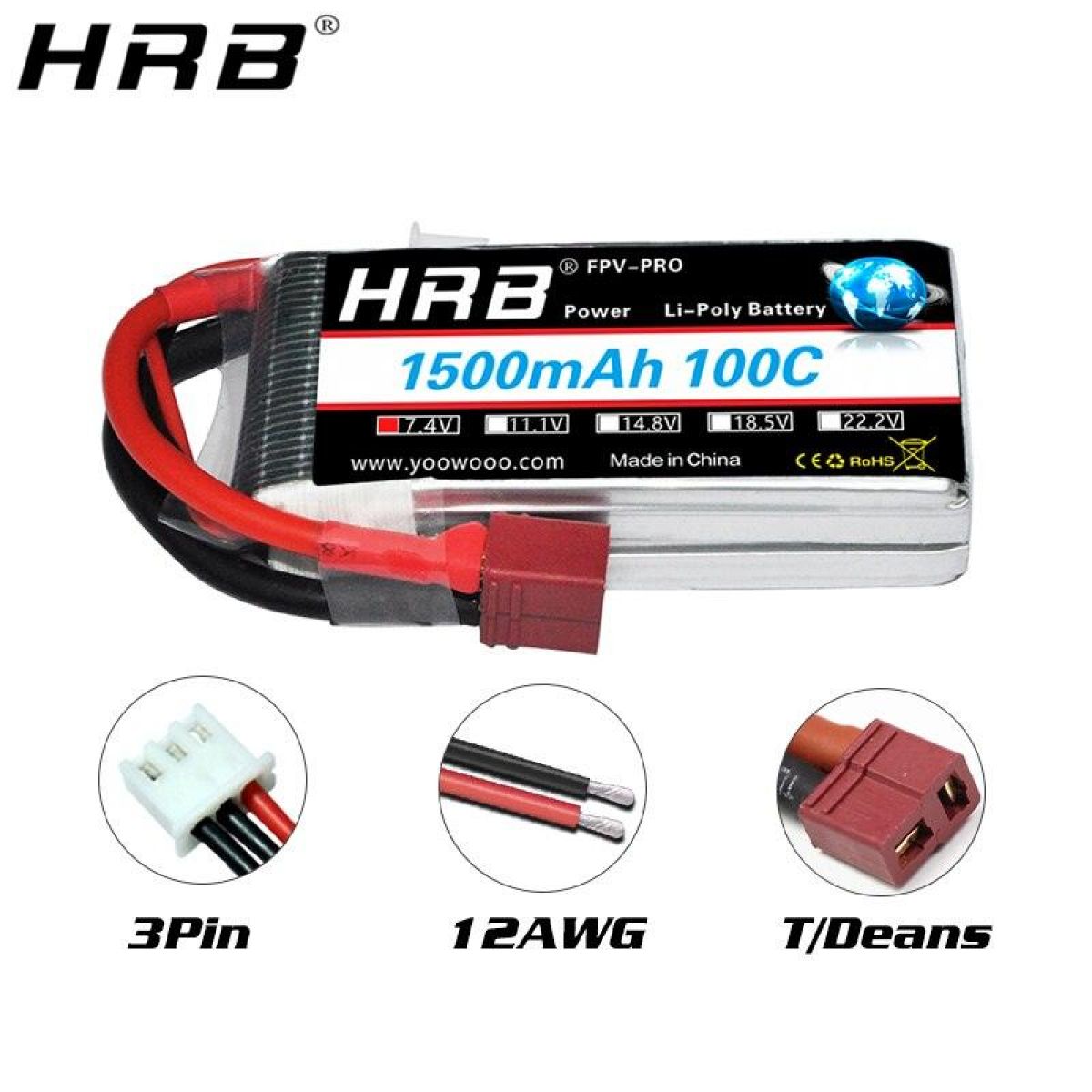 HRB 2S Lipo аккумулятор 1500mAh 7.4V 100C XT60 T Deans EC2 EC3 EC5 XT90 для FPV дрона, авто, лодки HRB 2S Lipo аккумулятор 1500mAh 7.4V 100C XT60 T Deans EC2 EC3 EC5 XT90 для FPV дрона, авто, лодки