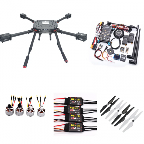 Карбоновый комплект 450 для квадрокоптера с PIXHAWK 2.4.8, Ardupilot, 100мВт телеметрия, BLHELI 20A, 2212 ESC