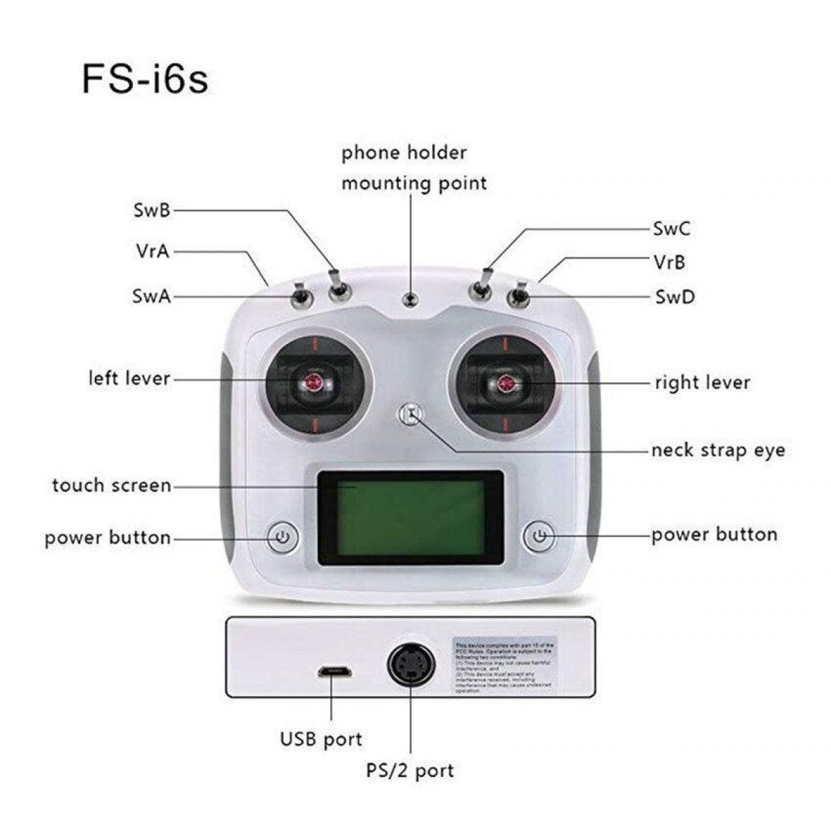 Передатчик Flysky FS-I6S 10ch 2.4G AFHDS 2A с приёмником FS-iA6B для квадрокоптера RC Передатчик Flysky FS-I6S 10ch 2.4G AFHDS 2A с приёмником FS-iA6B для квадрокоптера RC