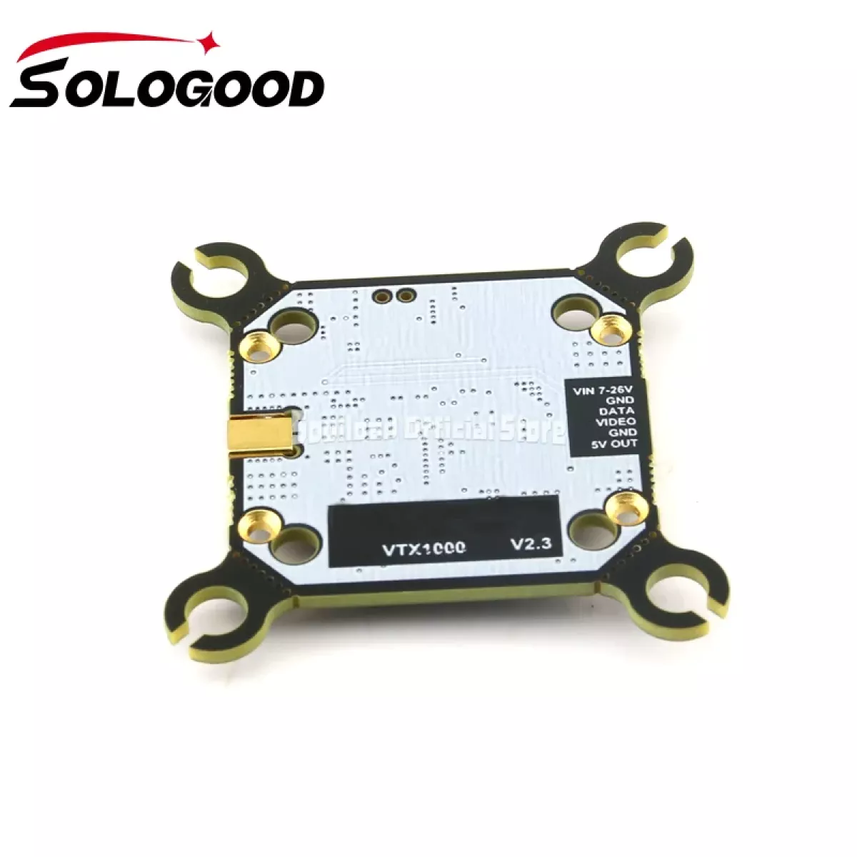 SoloGood 5.8G 1Вт 48Каналов VTX — Видеопередатчик, антенна Cherry, питание 7-26В, мощность до 1000мВт SoloGood 5.8G 1Вт 48Каналов VTX — Видеопередатчик, антенна Cherry, питание 7-26В, мощность до 1000мВт