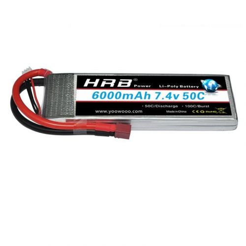 HRB 2S Lipo аккумулятор 7.4V 6000mAh 60C XT60 T EC2 EC3 EC5 XT90 XT30 для RC авто, лодок, дронов