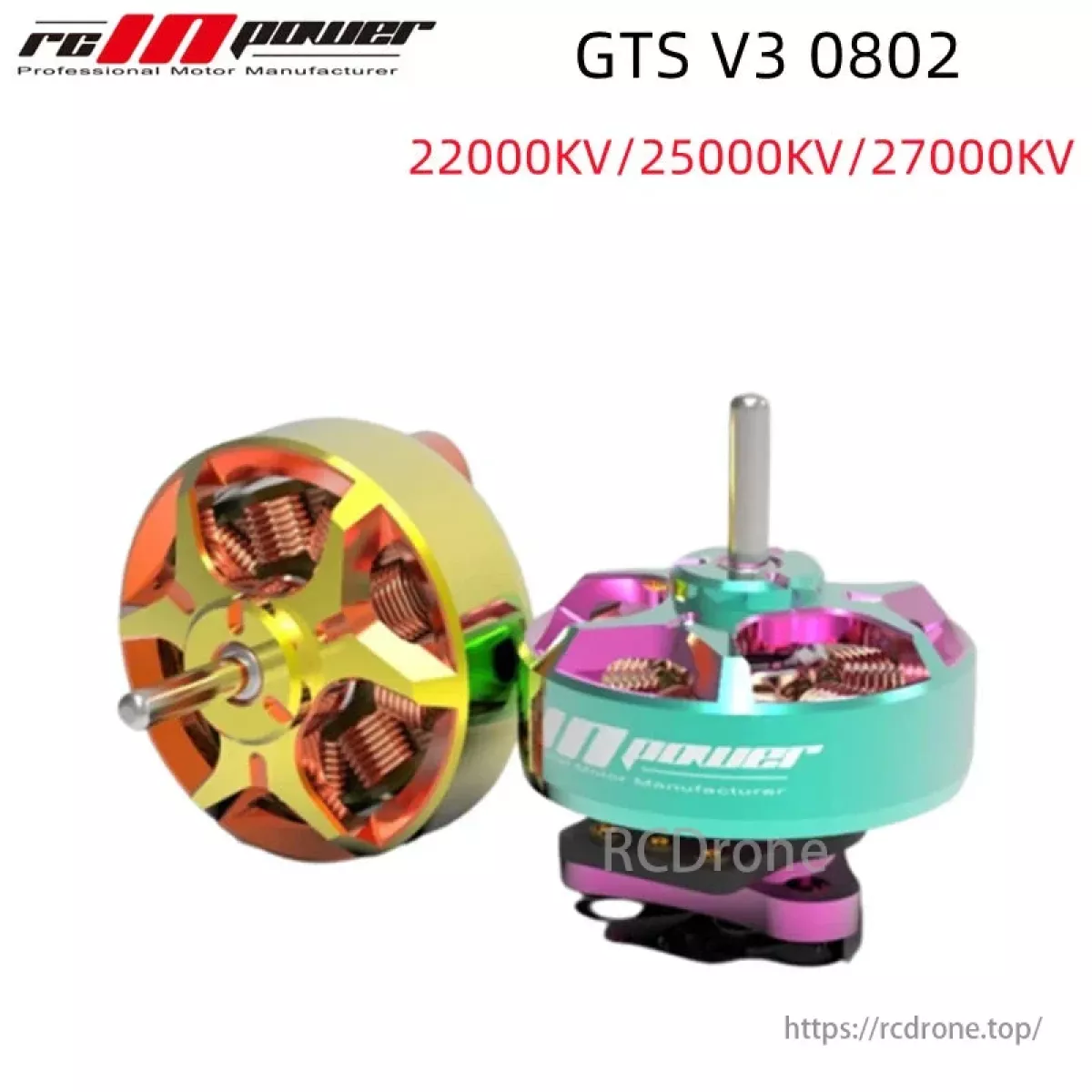 Бесколлекторный мотор RCINPOWER GTS V3 0802 22000KV/25000KV/27000KV для 1S 1.6” FPV дрона Бесколлекторный мотор RCINPOWER GTS V3 0802 22000KV/25000KV/27000KV для 1S 1.6” FPV дрона