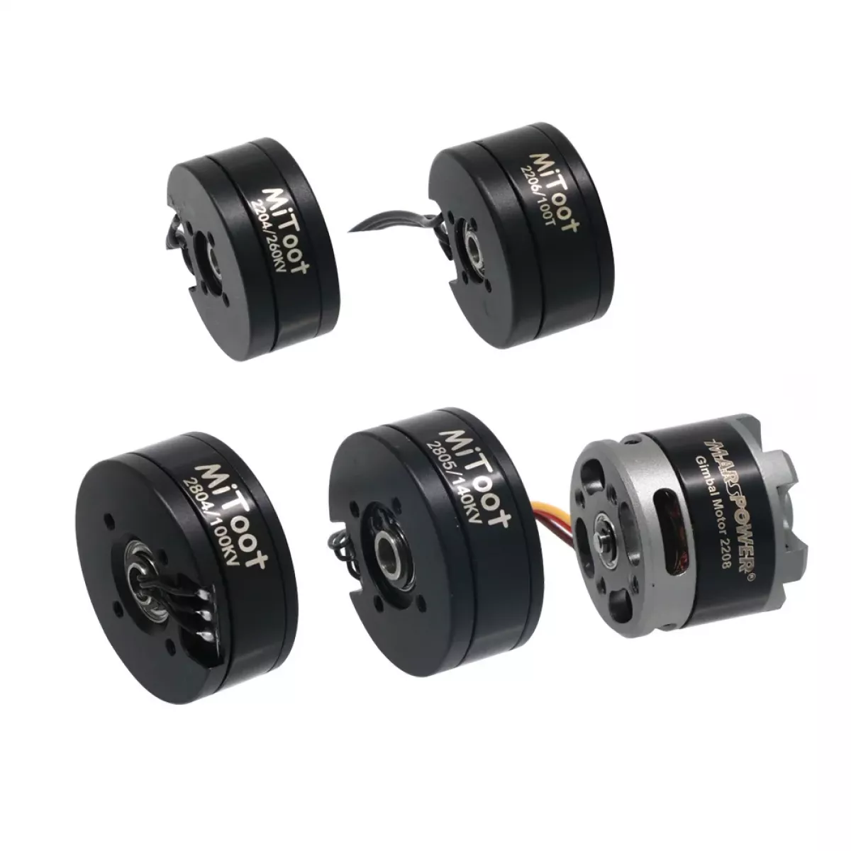 Бесколлекторный мотор Mitoot 2204 260KV / 2804 100KV / 2805 140KV для CNC FPV камерных гимбалов Бесколлекторный мотор Mitoot 2204 260KV / 2804 100KV / 2805 140KV для CNC FPV камерных гимбалов