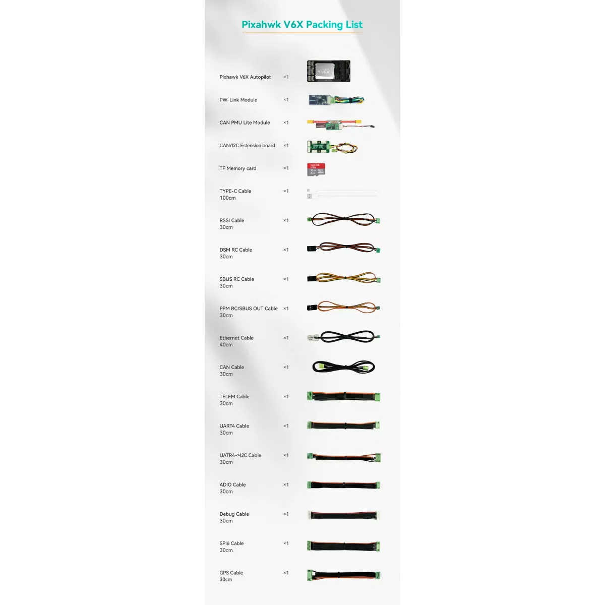 Автопилот CUAV Pixhawk V6X с PX4, Ardupilot, STM32H753IIK6, компасом RM3100 и GPS NEO 3 Pro Автопилот CUAV Pixhawk V6X с PX4, Ardupilot, STM32H753IIK6, компасом RM3100 и GPS NEO 3 Pro