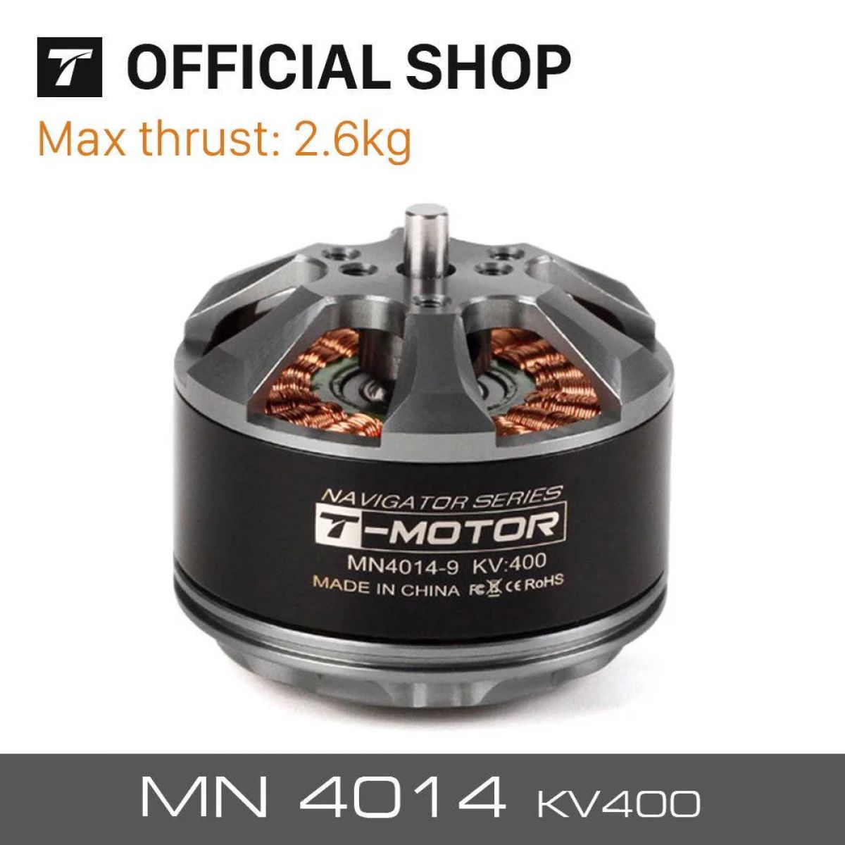 Бесколлекторный мотор T-motor MN4014 KV330/KV400, тяга 2,6 кг для гексакоптеров/мультикоптеров Бесколлекторный мотор T-motor MN4014 KV330/KV400, тяга 2,6 кг для гексакоптеров/мультикоптеров