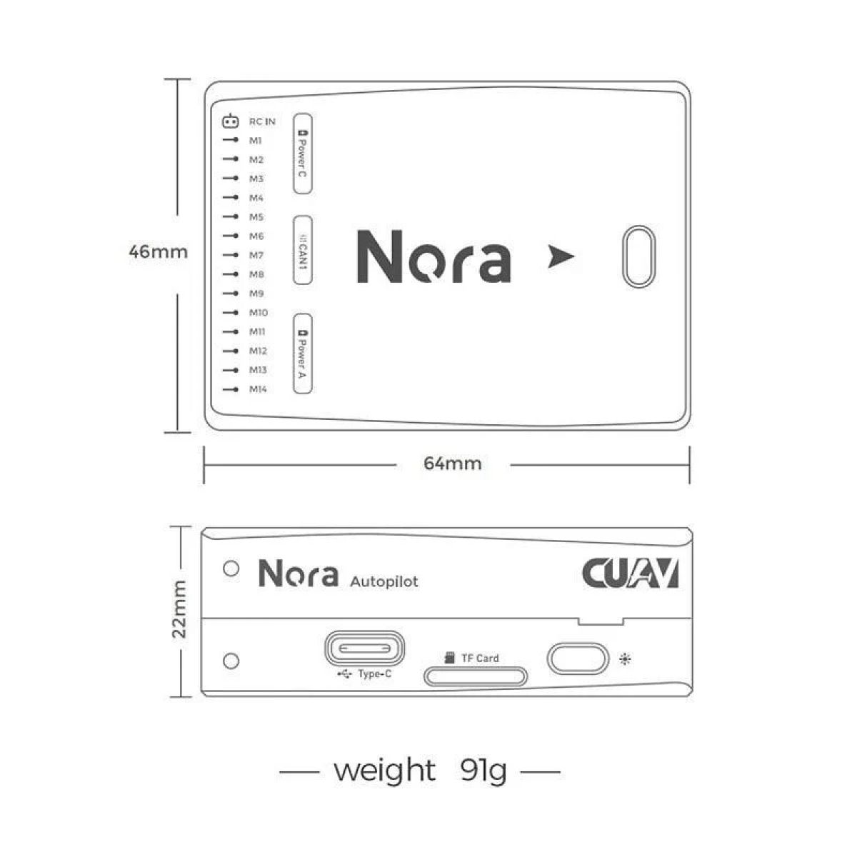 Контроллер полёта CUAV Nora — open source для Pixhawk, APM, PX4 FPV дронов и квадрокоптеров v3x Контроллер полёта CUAV Nora — open source для Pixhawk, APM, PX4 FPV дронов и квадрокоптеров v3x