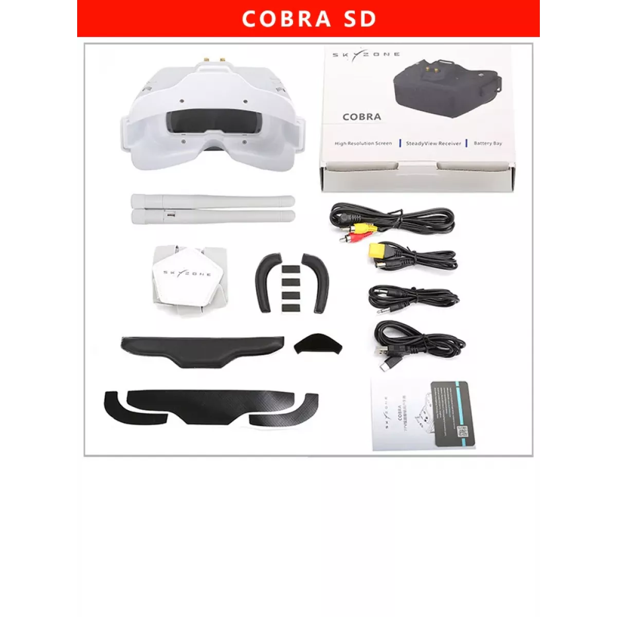 SKYZONE Cobra X V4 FPV очки 1280x720, 5.8G 48CH, DVR, Head Tracker, HDMI, обновление V2 SKYZONE Cobra X V4 FPV очки 1280x720, 5.8G 48CH, DVR, Head Tracker, HDMI, обновление V2