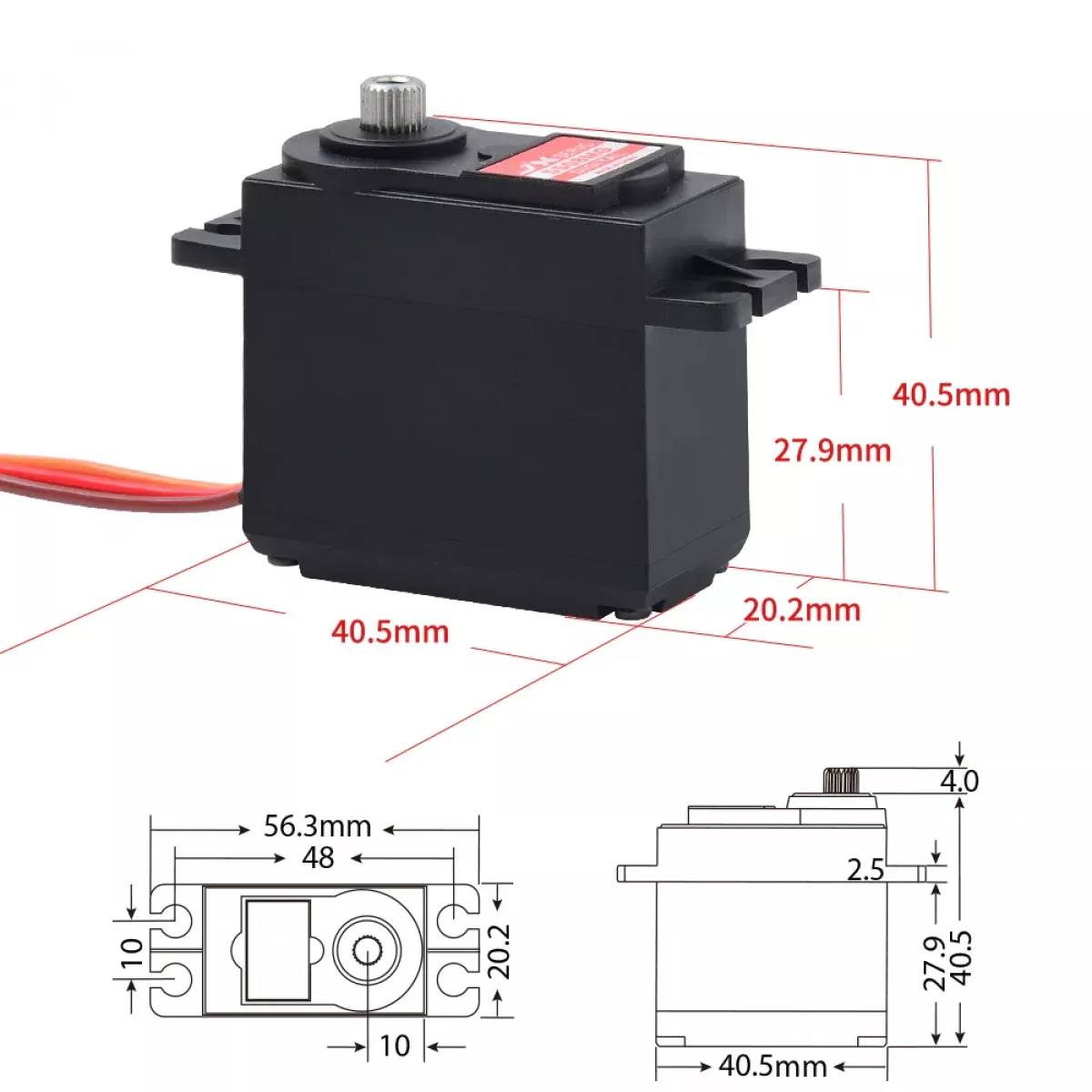 JX Servo PDI-5508MG — цифровой корлесс-серво 8кг, металл. шестерни для RC авто, вертолётов, роботов JX Servo PDI-5508MG — цифровой корлесс-серво 8кг, металл. шестерни для RC авто, вертолётов, роботов